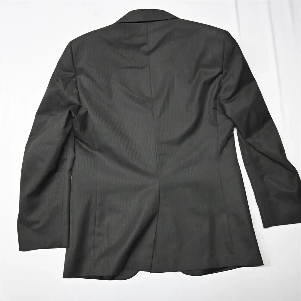 Geoffrey Beene 38R Brown Stripe Mens‎ Blazer Sport Coat Suit Jacket
